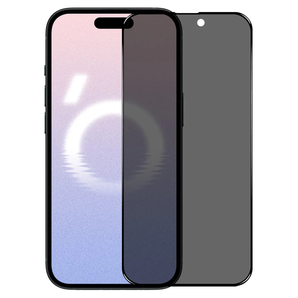 NORTHJO A++ For iPhone 16 Plus / 15 Plus Anti-Spy Screen Protector Privacy Full Glue Silk Printing Tempered Glass Film - 1