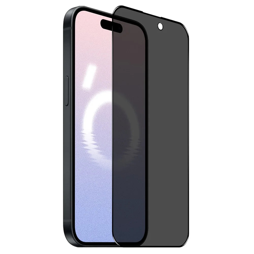 NORTHJO A++ For iPhone 16 Plus / 15 Plus Anti-Spy Screen Protector Privacy Full Glue Silk Printing Tempered Glass Film - 2