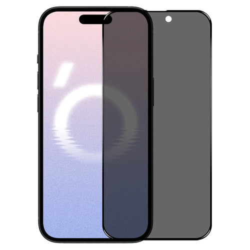 NORTHJO A++ For iPhone 16 Privacy Screen Protector Silk Printing Full Glue Anti-Spy Tempered Glass Film - 1