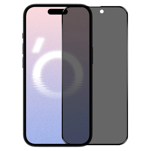 NORTHJO A++ For iPhone 16 Privacy Screen Protector Silk Printing Full Glue Anti-Spy Tempered Glass Film - 1
