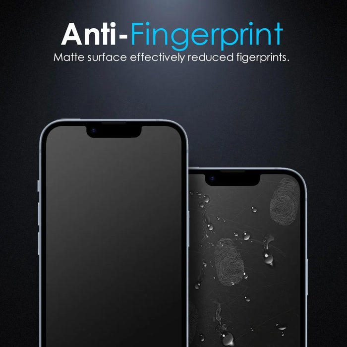 NORTHJO A++ For iPhone 14 / 13 / 13 Pro Matte Screen Protector Anti-Fingerprint Full Coverage 0.3mm 2.5D Tempered Glass Film - 3