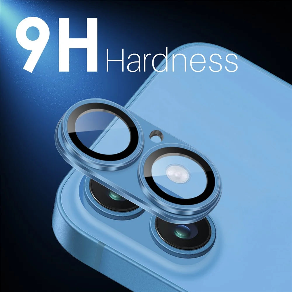 NORTHJO For iPhone 16 / 16 Plus Matte Camera Lens Protector Integrated Metal + Tempered Glass Lens Film - Blue - 2