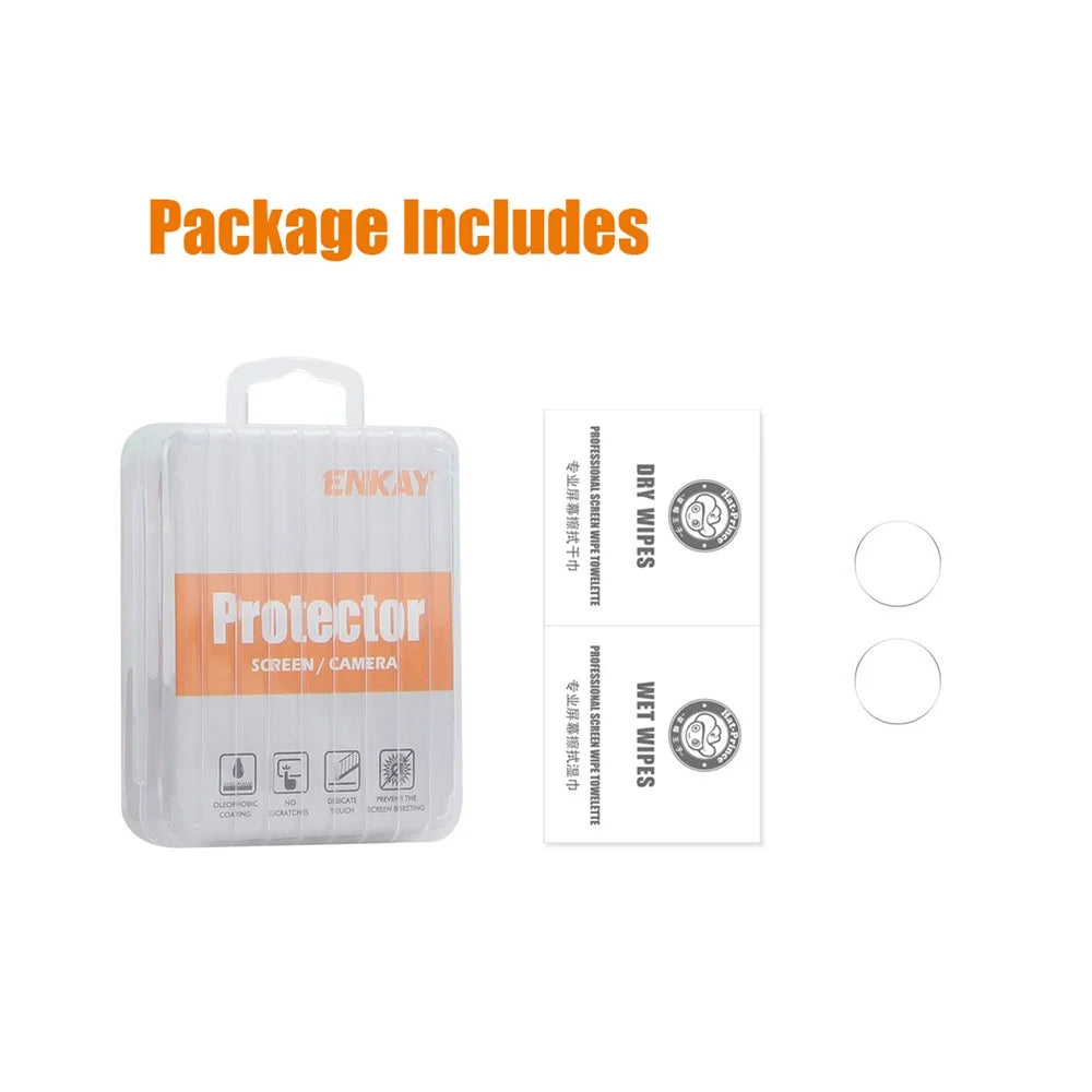 ENKAY HAT PRINCE 2Pcs / Group For iPhone 16 / 16 Plus Camera Lens Protector High Aluminum-Silicon Glass Lens Film 0.2mm 9H - 3