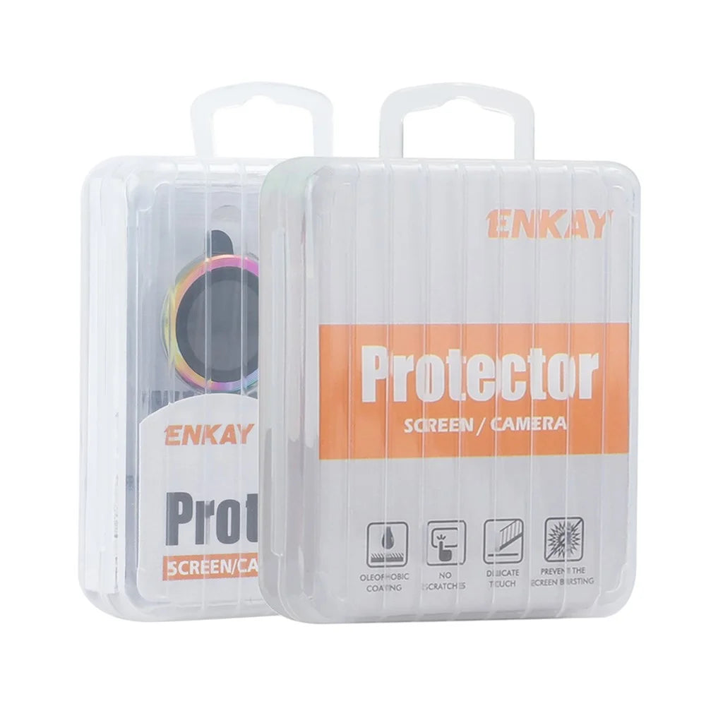 ENKAY HAT PRINCE 1Set For iPhone 16 Pro / 16 Pro Max Camera Lens Protector Glitter Metal Ring Lens Film - Baby Blue - 6