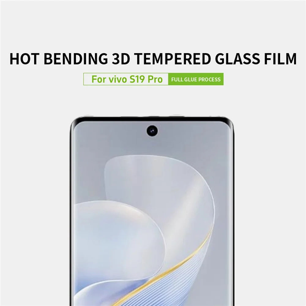 PINWUYO For vivo S19 Pro 5G 3D Hot Bending Screen Protector Anti-Fingerprint Tempered Glass Film - 4