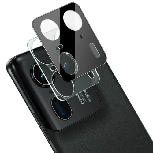 IMAK For Motorola Moto X50 Ultra 5G / Edge 50 Ultra 5G Tempered Glass Lens Film+Acrylic Cap (Black Version) - 1
