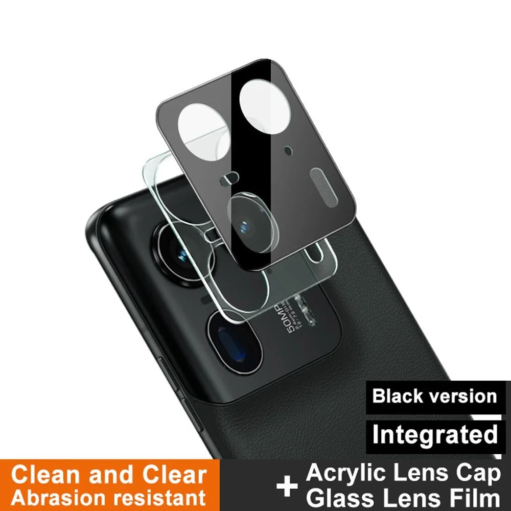 IMAK For Motorola Moto X50 Ultra 5G / Edge 50 Ultra 5G Tempered Glass Lens Film+Acrylic Cap (Black Version) - 2