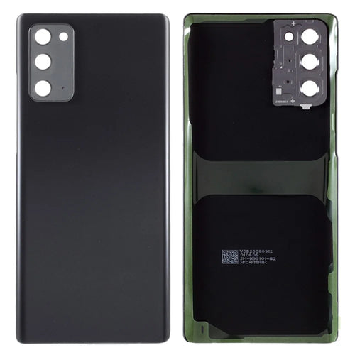 For Samsung Galaxy Note20 N980 / Note20 5G N981 Battery Housing with Adhesive Sticker + Camera Lens Cover (Without Logo) - Black - 1