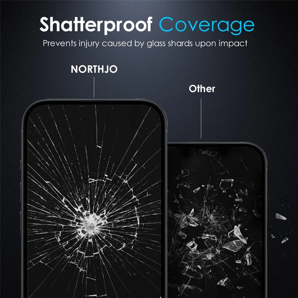 NORTHJO A+ For iPhone 16 Pro Max HD Screen Protector 2.5D Arc 28 Degree Anti-Spy 0.3mm Tempered Glass Film - 5