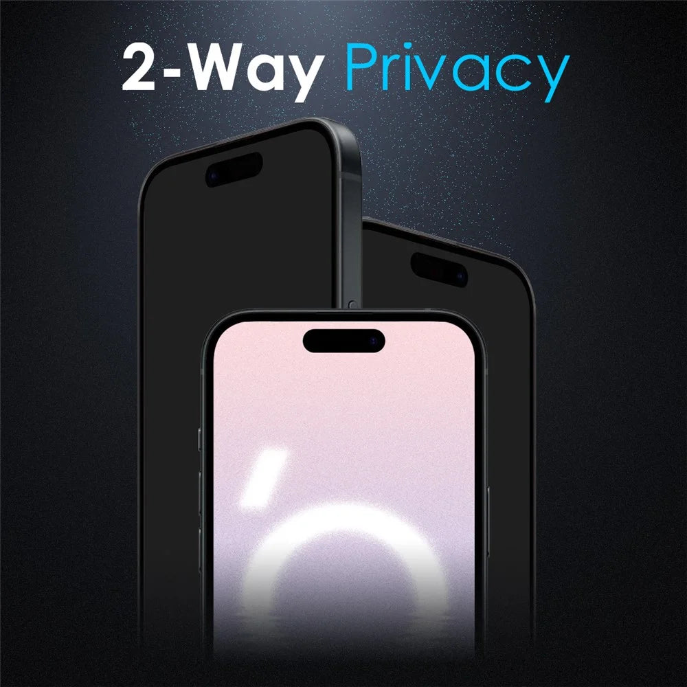 NORTHJO A+ For iPhone 16 HD Screen Protector 2.5D Arc 28 Degree Anti-Spy 0.3mm Tempered Glass Film - 3