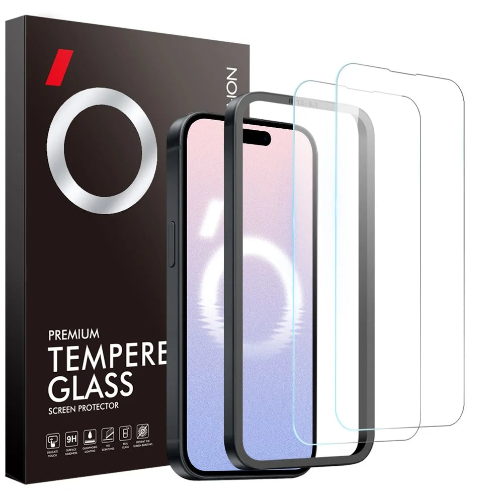 NORTHJO 2Pcs A+ For iPhone 16 Screen Protector Ultra Clear Tempered Glass Film with Installation Tool - 7