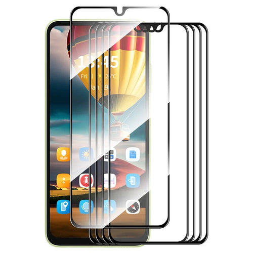 ENKAY HAT PRINCE 5Pcs For Samsung Galaxy A06 4G / A06 5G Screen Protector 0.26mm Silk Printing High Aluminium-Silicon Glass Film - 1