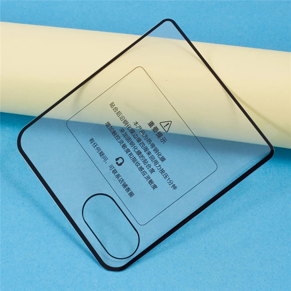 For Motorola Razr 50 Ultra 5G Tempered Glass Rear Screen Film Lens Cutouts Ports - 5