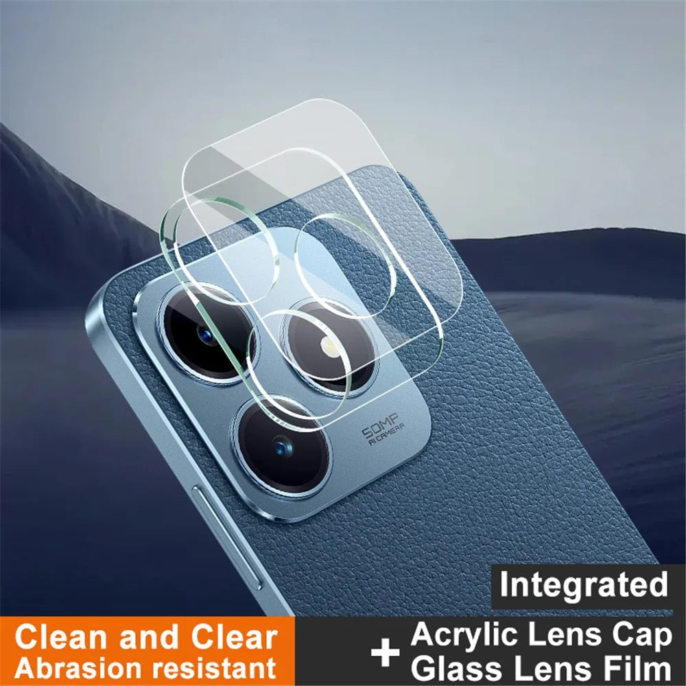 IMAK For Realme C63 4G Tempered Glass Lens Film+Acrylic Lens Cap Camera Lens Protector - 2