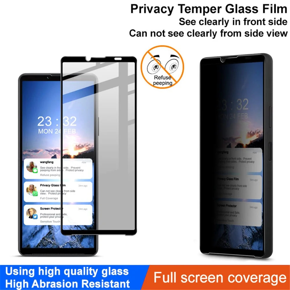IMAK For Sony Xperia 10 VI Anti-Peep Tempered Glass Screen Protector Full Coverage - 2