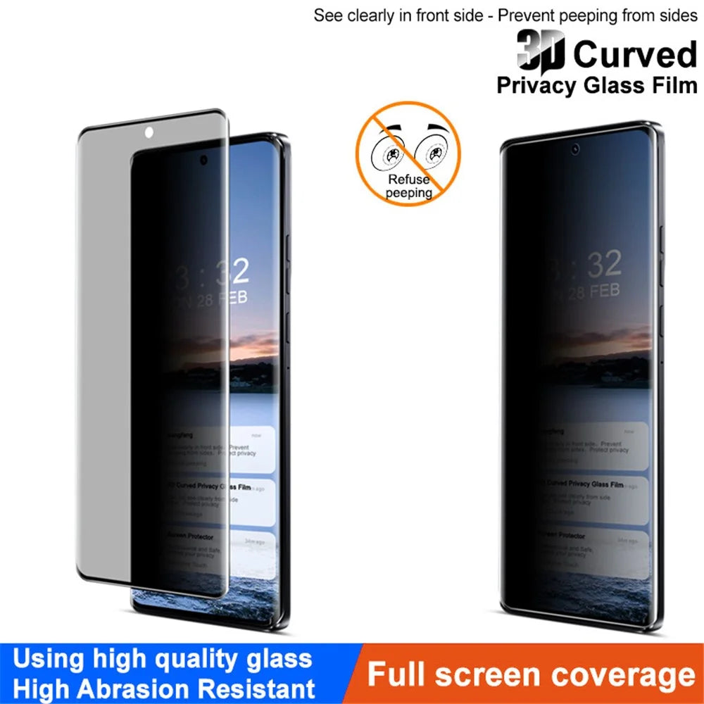 IMAK For Motorola Edge (2024) 5G Anti-Spy Tempered Glass Full Screen Protector 3D Curved Edge - 2