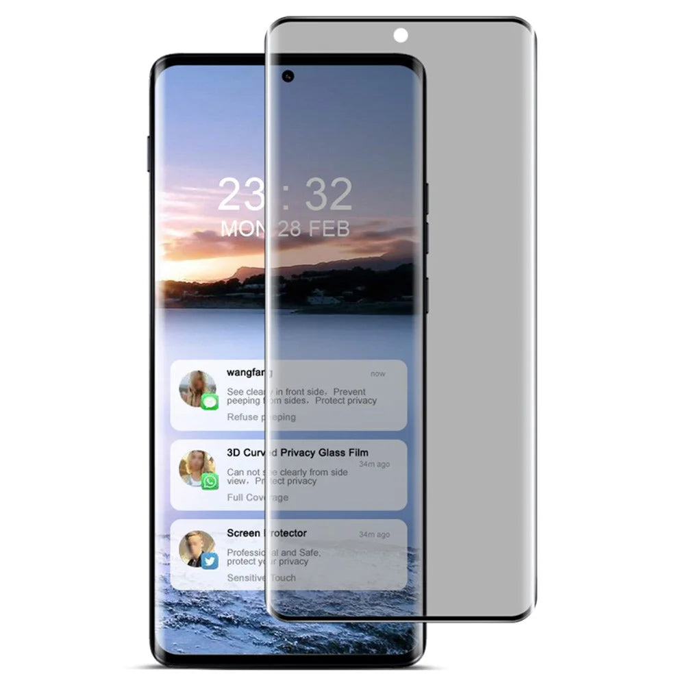 IMAK For Motorola Edge (2024) 5G Anti-Spy Tempered Glass Full Screen Protector 3D Curved Edge - 3