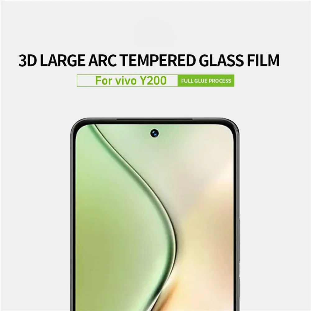PINWUYO For vivo Y200 (India) 5G Screen Protector 3D Curved Edge Tempered Glass Film - 4