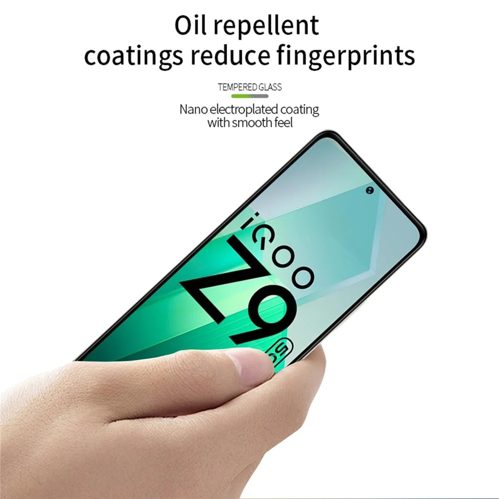 PINWUYO For vivo iQOO Z9 5G Screen Protector 3D Curved Edge Tempered Glass Film - 3