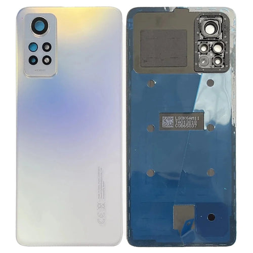 For Xiaomi Redmi Note 12 Pro 4G Back Battery Housing Cover with Camera Ring Lens Cover Spare Part - Polar White - 1