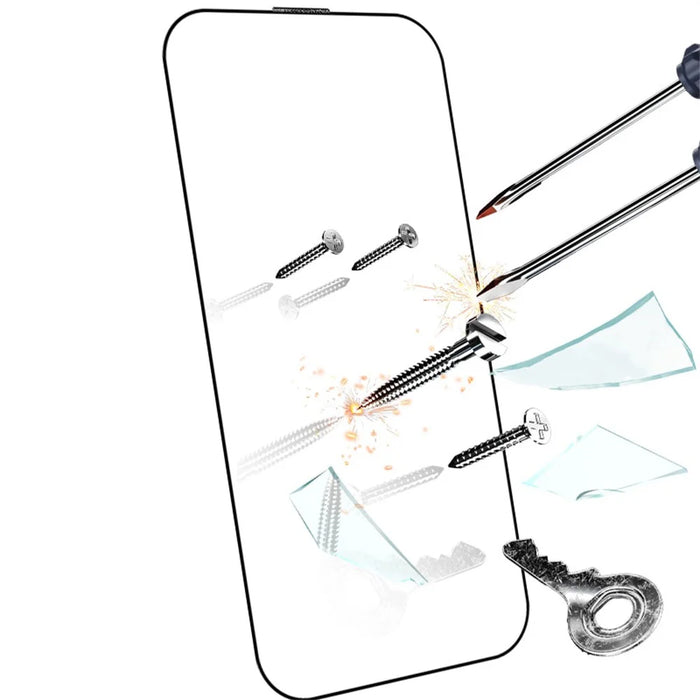 RURIHAI 10Pcs For iPhone 16 Pro Max High Aluminium-Silicon Glass Film 0.26mm 2.5D Secondary Hardening Screen Protector - 4