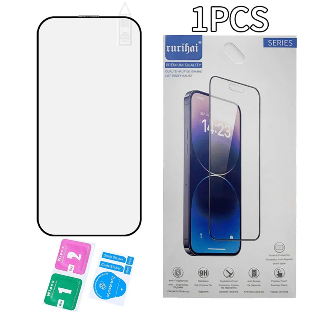 RURIHAI For iPhone 16 Screen Protector Secondary Hardening High Aluminium-Silicon Glass Film - 5