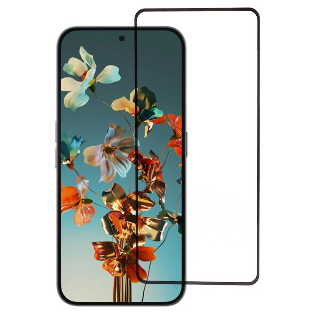 For Nothing Phone (2a) / (2a) Plus Tempered Glass Electroplating Anti-Fingerprint Silk Printing Full Glue Screen Protector - 1