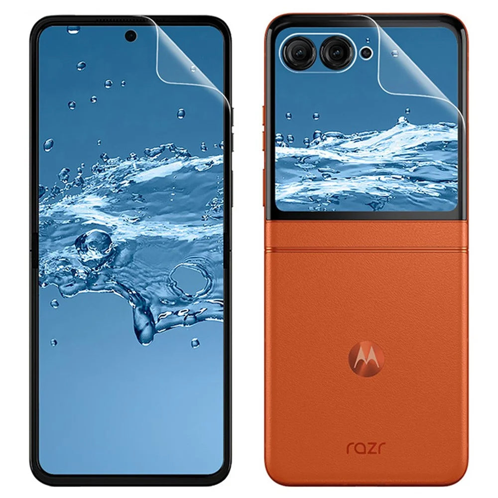 IMAK Hydrogel Film 4th Gen for Motorola Razr 70 (Razr 2026) / Razr 60 (Razr 2025) / Razr 50 5G (Razr 2024) 1 Set TPU Screen Film (Front Screen+Rear Screen) - 2