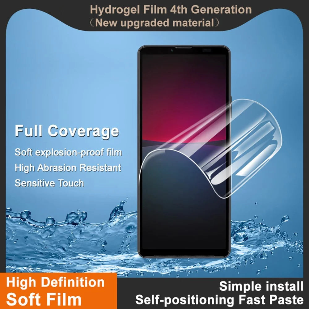 IMAK Hydrogel Film 4th Gen for Sony Xperia 10 VI Full Screen Protector Ultra Clear Soft TPU Film - 3