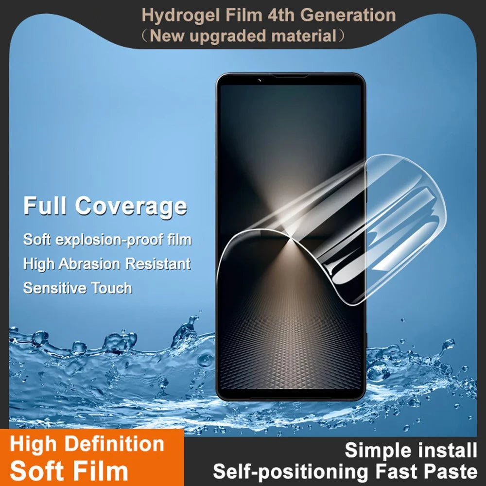 IMAK Hydrogel Film 4th Gen for Sony Xperia 1 VI Full Screen Protector Ultra Clear Soft TPU Film - 3