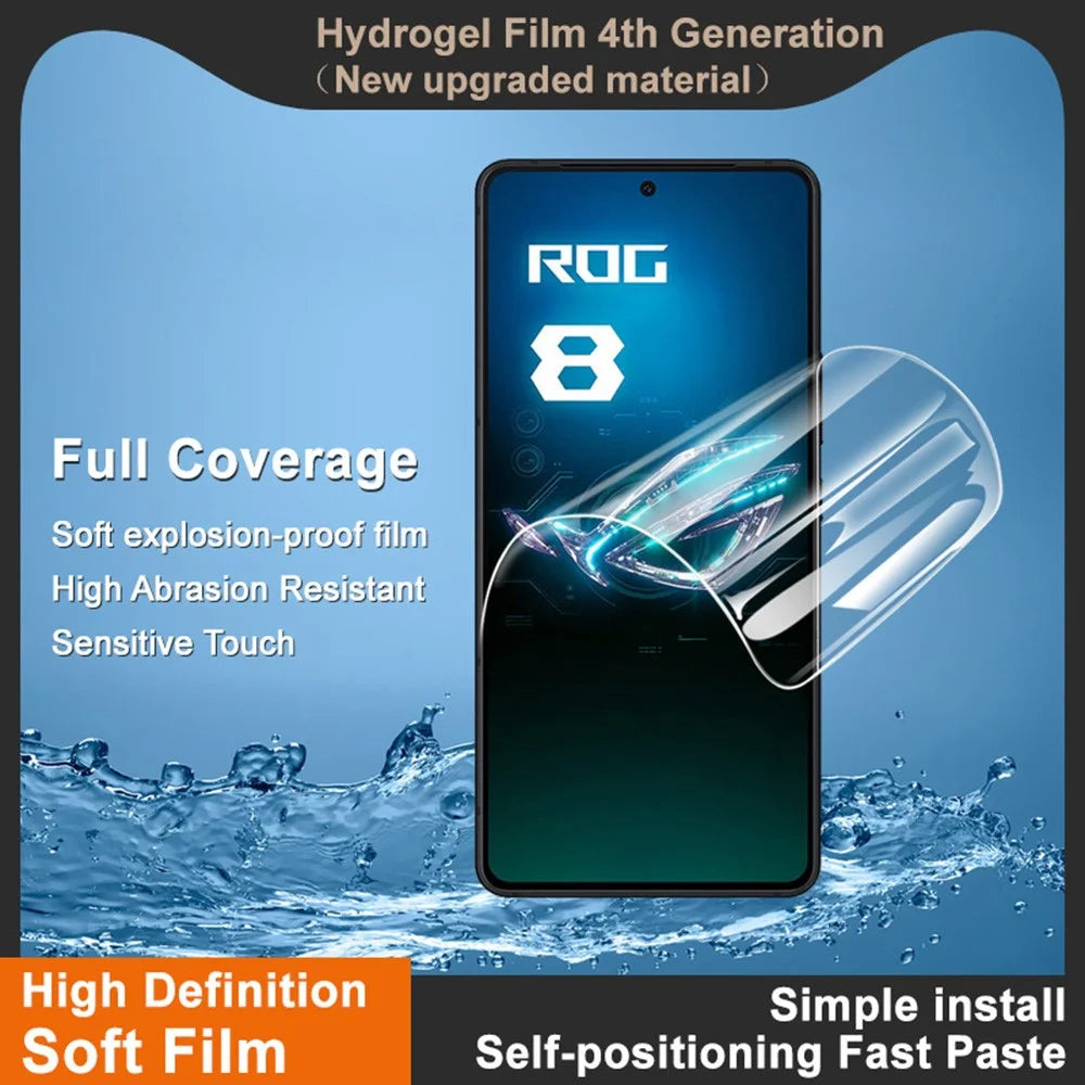 IMAK Hydrogel Film 4th Gen for Asus ROG Phone 8 5G / 8 Pro 5G Full Screen Protector Ultra Clear Soft TPU Film - 3