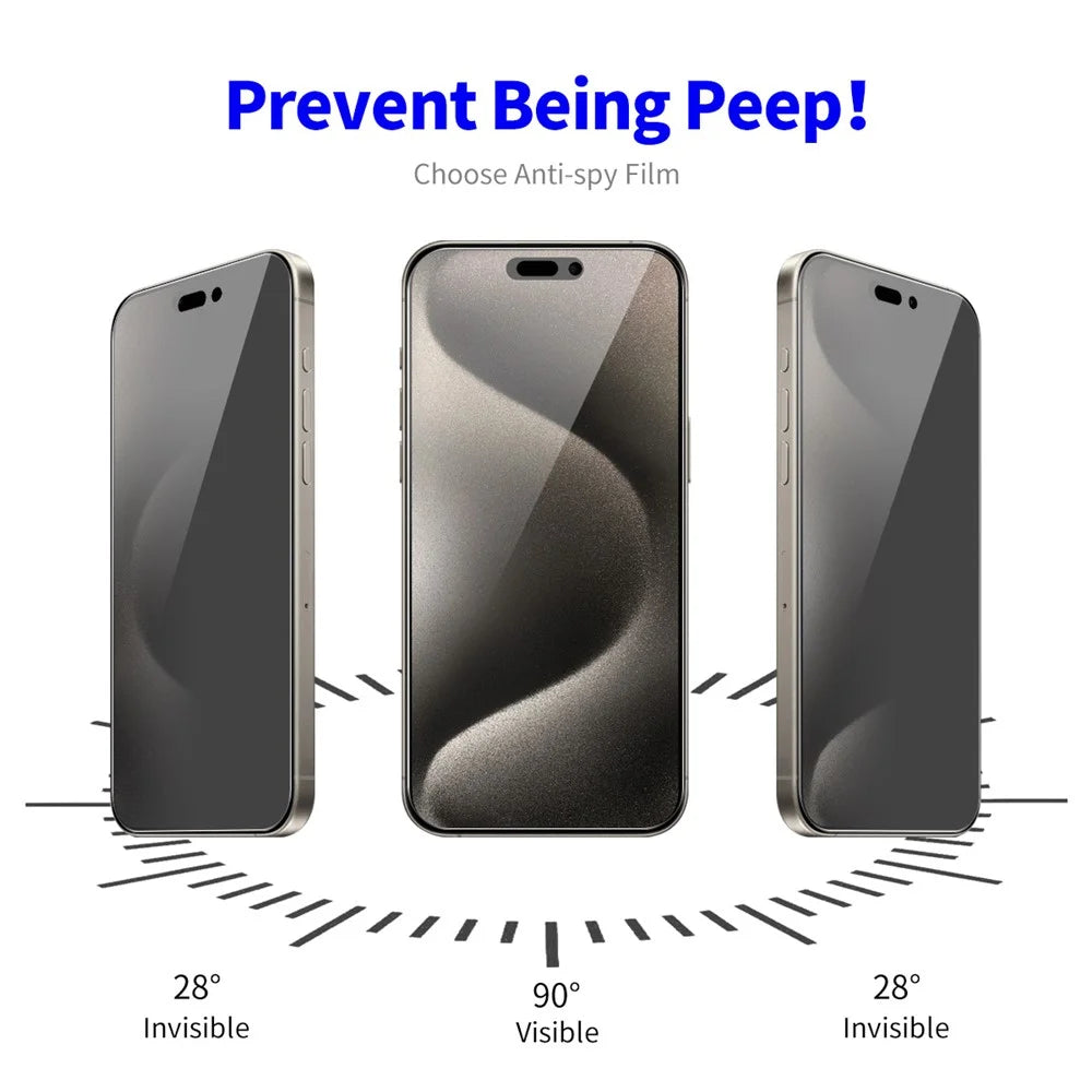 ENKAY HAT PRINCE For iPhone 16 Pro Max Tempered Glass Film Anti-Spy Privacy Protection Screen Protector - 3