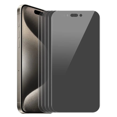 ENKAY HAT PRINCE 5Pcs For iPhone 16 Pro Tempered Glass Film Anti-Spy Privacy Protection Screen Protector - 1