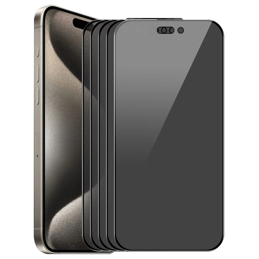 ENKAY HAT PRINCE 5Pcs For iPhone 16 Pro Max Anti-Spy Privacy Screen Protector Silk Printing Film - 1
