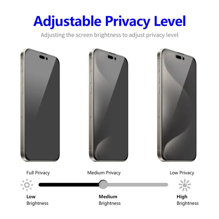 ENKAY HAT PRINCE 2Pcs For iPhone 16 Pro Anti-Peep Full Screen Protector Silk Printing HD Clear Film - 4