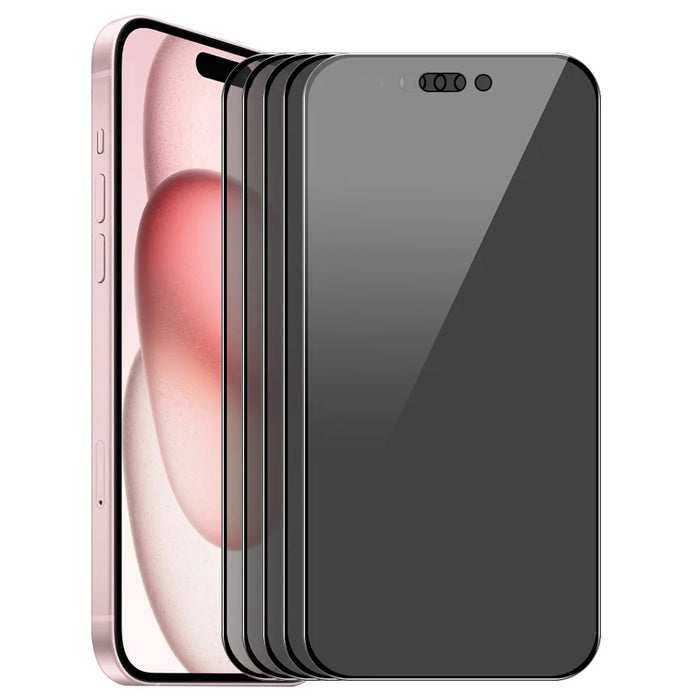 ENKAY HAT PRINCE 5Pcs For iPhone 16 Plus / 15 Plus Anti-Spy Privacy Screen Protector Silk Printing Film - 1