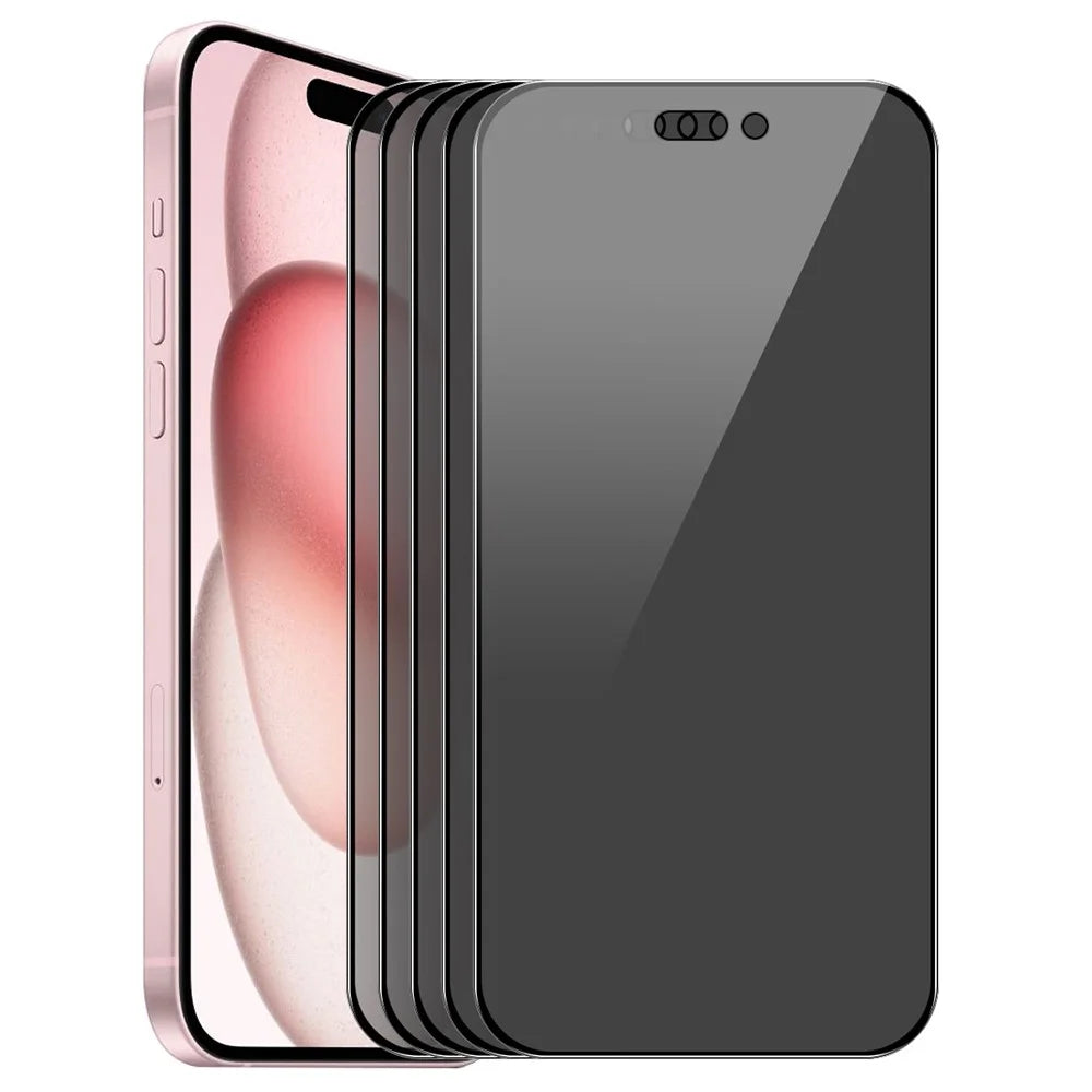 ENKAY HAT PRINCE 5Pcs For iPhone 16 Anti-Spy Privacy Screen Protector Silk Printing Film - 1