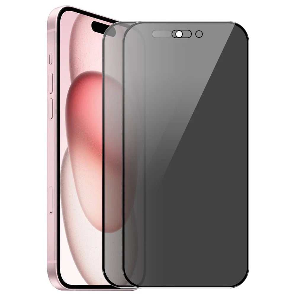 ENKAY HAT PRINCE 2Pcs For iPhone 16 Anti-Peep Full Screen Protector Silk Printing HD Clear Film - 1