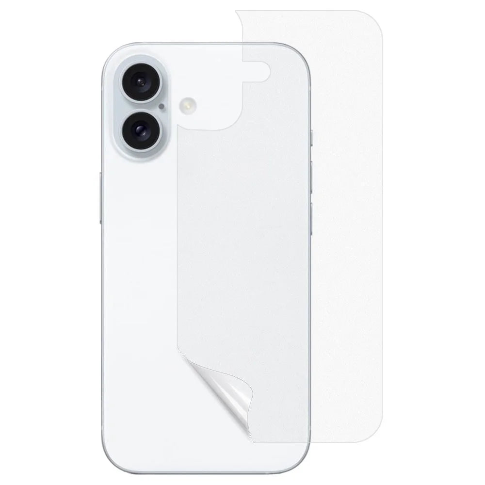 For iPhone 16 Plus Phone Back Protector Anti-explosion Nano Matte Soft PET Back Film Cover - 1