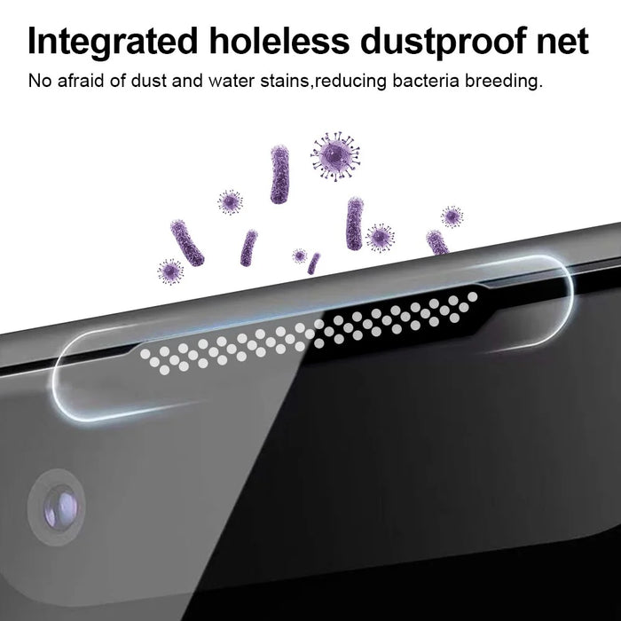 YONGPOLY For iPhone 16 Plus Tempered Glass Silk Printing HD Clear Screen Protector with Dust-Proof Net - 5