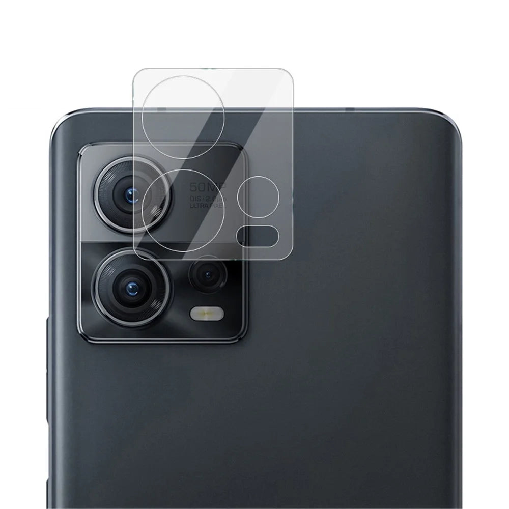 IMAK For Motorola Moto S30 Pro 5G / Edge 30 Fusion 5G Camera Lens Protector HD Clear Tempered Glass Film + Acrylic Lens Cap - 5