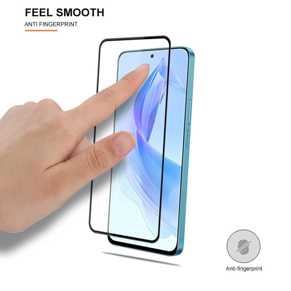 MOCOLO For Honor 90 Lite 5G Screen Protector Anti-Shatter Silk Printing Tempered Glass Film - Black - 6