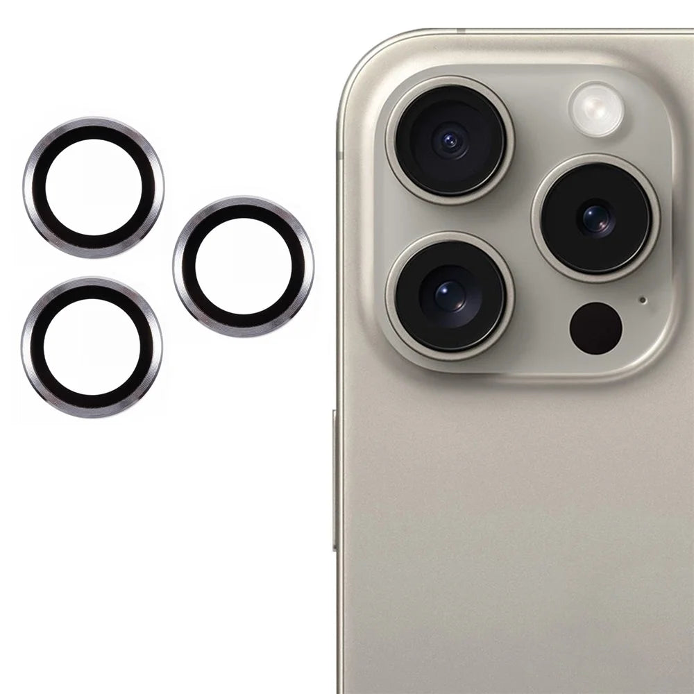 3Pcs / Set For iPhone 16 Pro / 16 Pro Max Camera Lens Protector Scratch-Resistant Corning Gorilla Glass Lens Film - Silver - 1