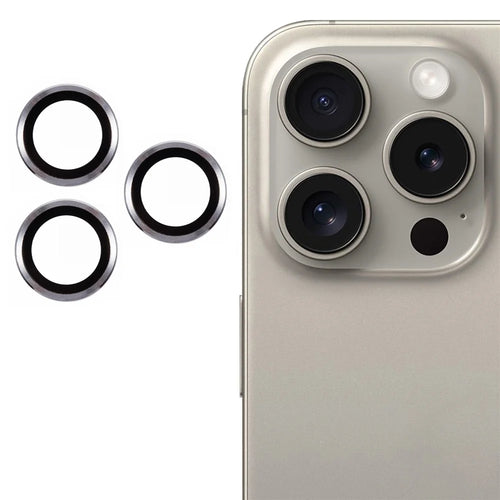 3Pcs / Set For iPhone 16 Pro / 16 Pro Max Camera Lens Protector Scratch-Resistant Corning Gorilla Glass Lens Film - Silver - 1