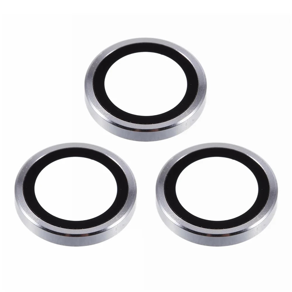 3Pcs / Set For iPhone 16 Pro / 16 Pro Max Camera Lens Protector Scratch-Resistant Corning Gorilla Glass Lens Film - Silver - 3