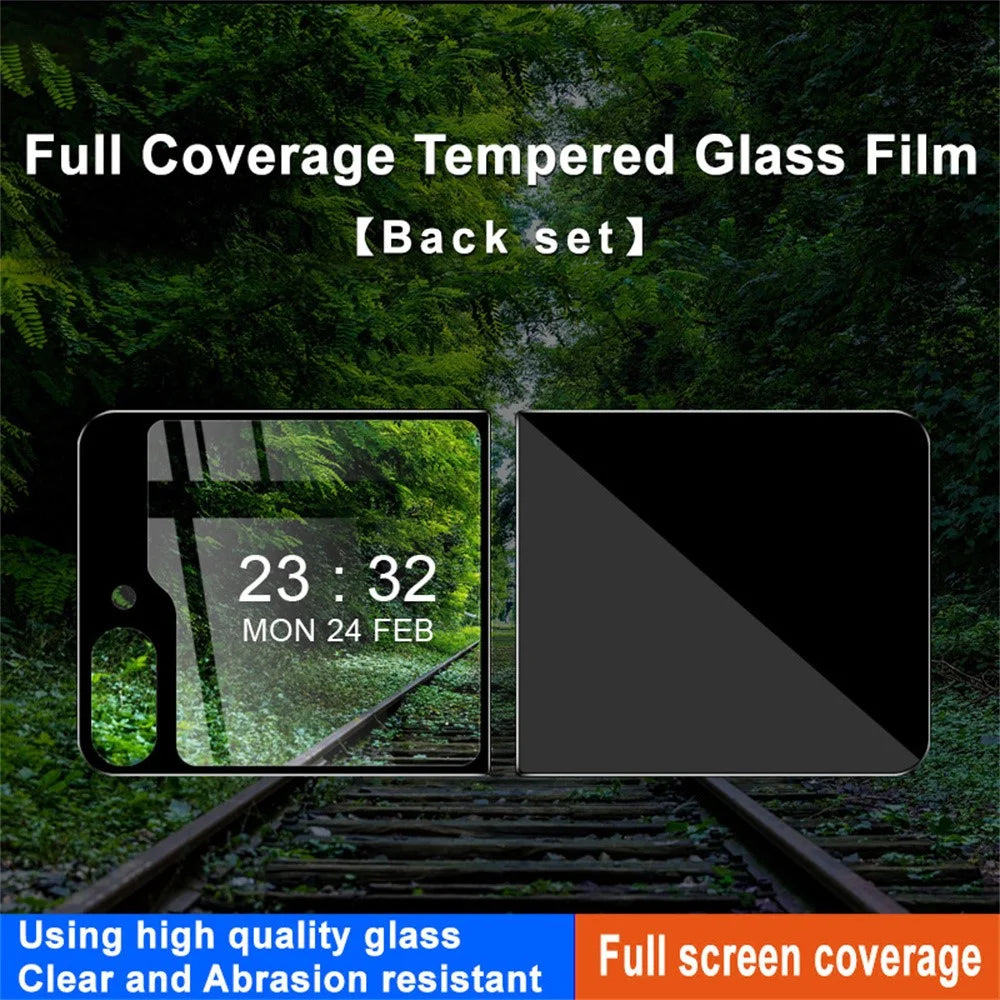 IMAK 1 Set For Samsung Galaxy Z Flip6 5G Rear Small Screen Protector Tempered Glass Back Cover - 3