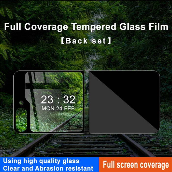 IMAK 1 Set For Samsung Galaxy Z Flip6 5G Rear Small Screen Protector Tempered Glass Back Cover - 3