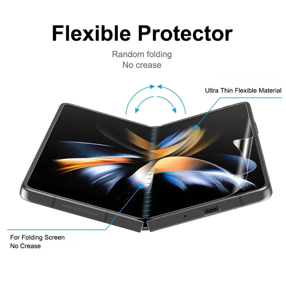 ENKAY HAT PRINCE 4Pcs / Set for Samsung Galaxy Z Fold4 5G HD Elastic Anti-explosion Screen Protector Soft TPE+PET+TPU Full Glue Full Covering Hydrogel Film - 2