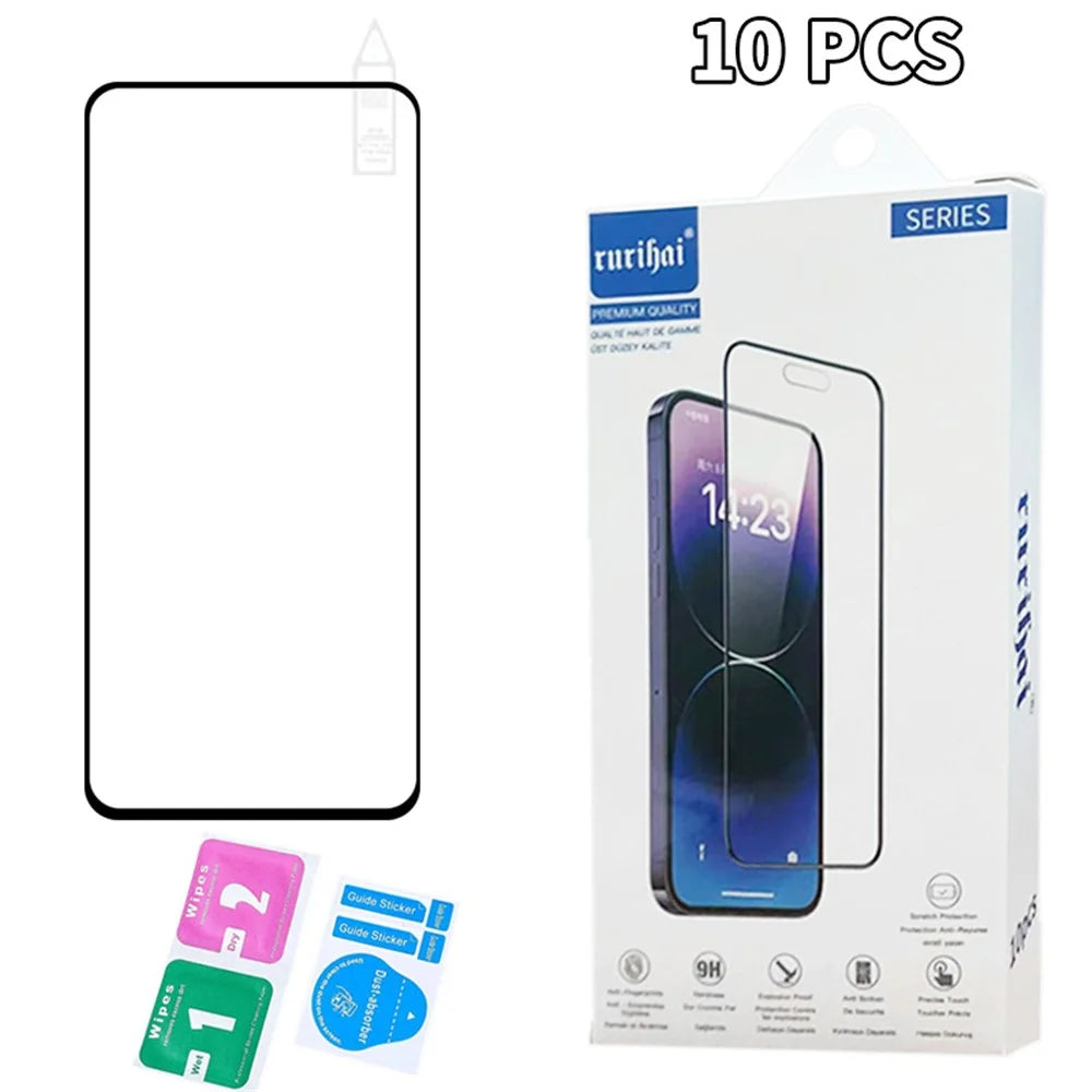 RURIHAI 10Pcs For Oppo K12x 5G (India) High Aluminium-Silicon Glass Film 0.26mm 2.5D Secondary Hardening Screen Protector - 4