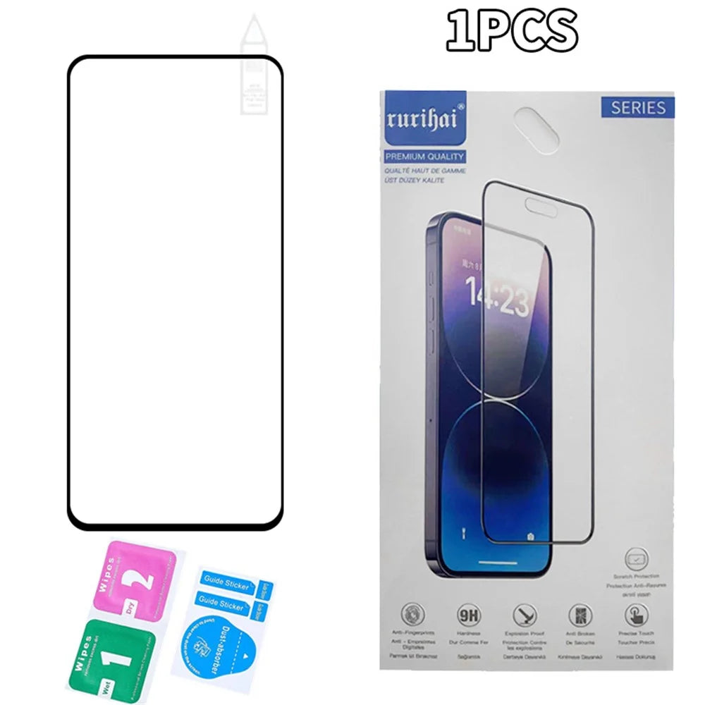 RURIHAI For Oppo K12x 5G (India) Screen Protector Secondary Hardening High Aluminium-Silicon Glass Film - 4